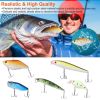 101Pcs Fishing Lures Kit Soft Plastic Fishing Baits Set Spoon Fishing Gear Tackle with Soft Worms Crankbaits Box